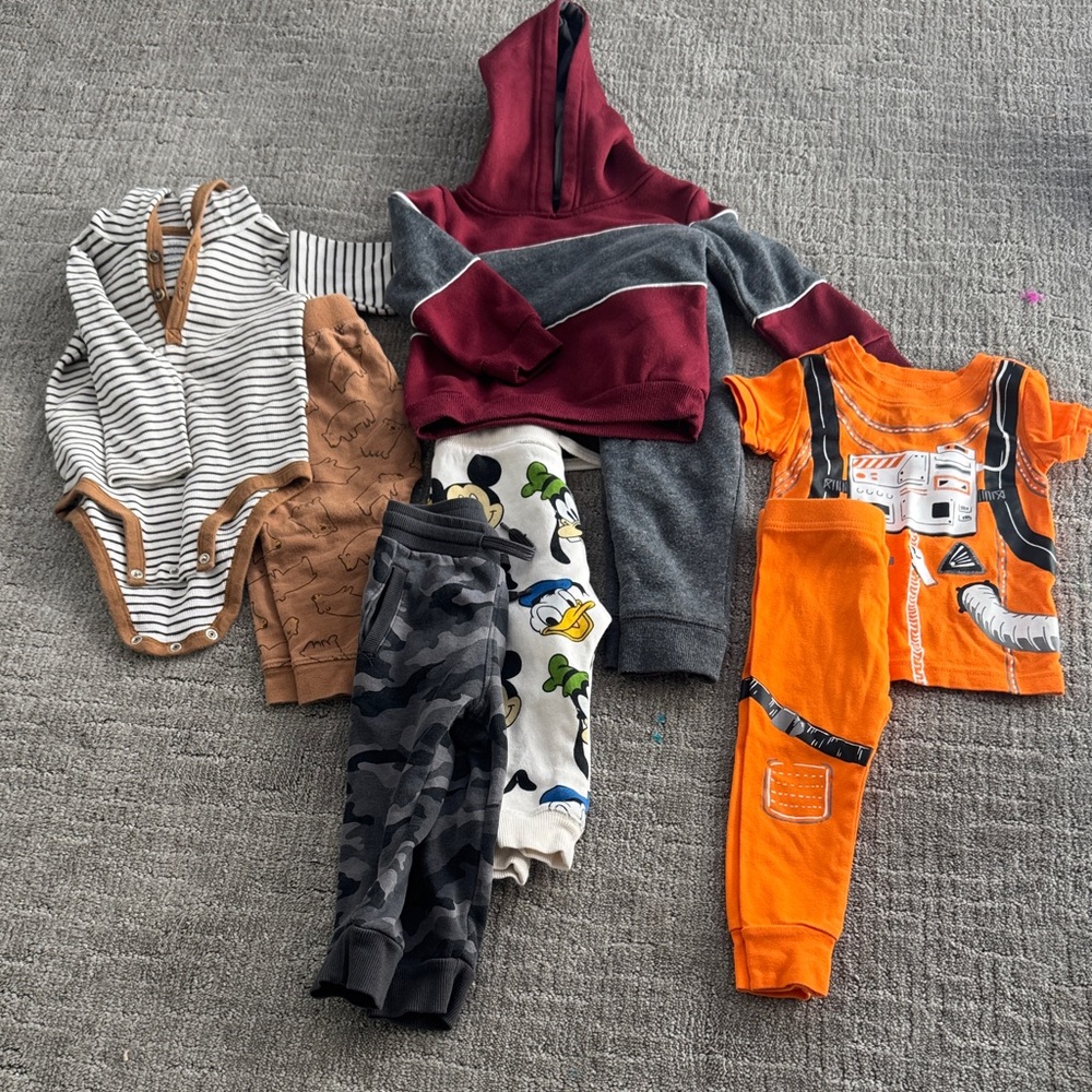 Kids Clothing Set with Hoodie, pants and PJs